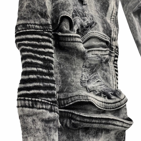 LV Premium Jean Destroyed Distressed Jeans - Picture 6 of 7